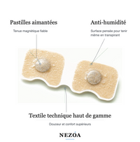 Patch magnétique NEZOA — pastilles aimantées, anti-humidité, textile technique
